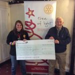 Cheque presntation Defiant Sports